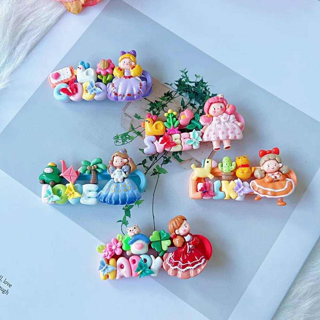 【蓬蓬裙女孩】卡通公主发饰女童发卡碎发夹不伤发少女风头饰甜美