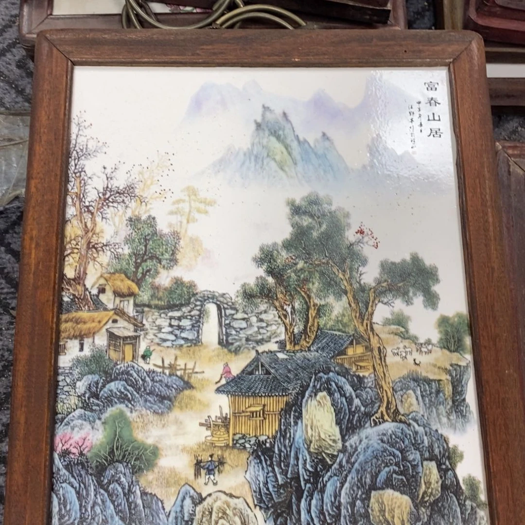 瓷片37*28厘米景德镇瓷板画柴窑烧制