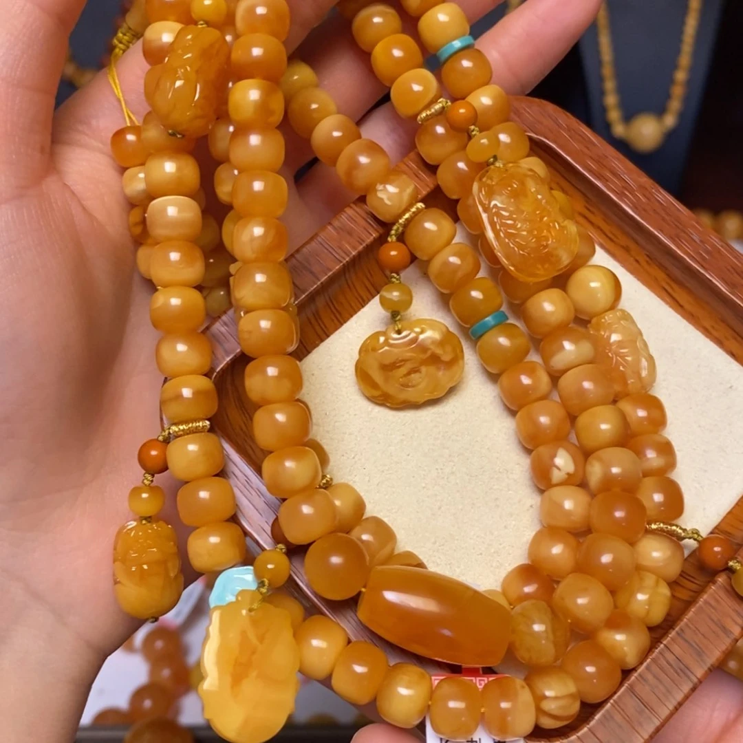 【闪购商品】蜜蜡颈饰未镶嵌项链