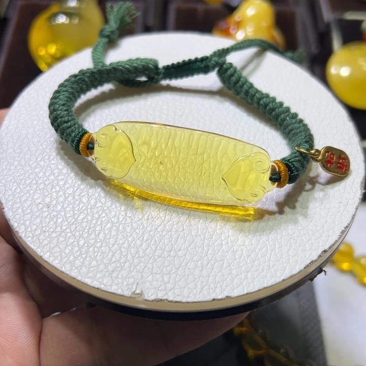 琥珀未镶嵌颈饰琥珀手串