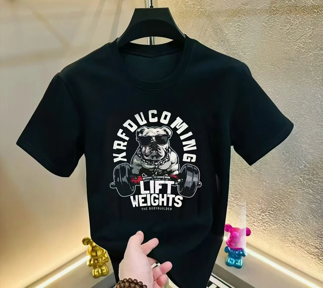 J短袖时尚百搭潮流情侣休闲半袖圆领印花夏季男女同款T恤