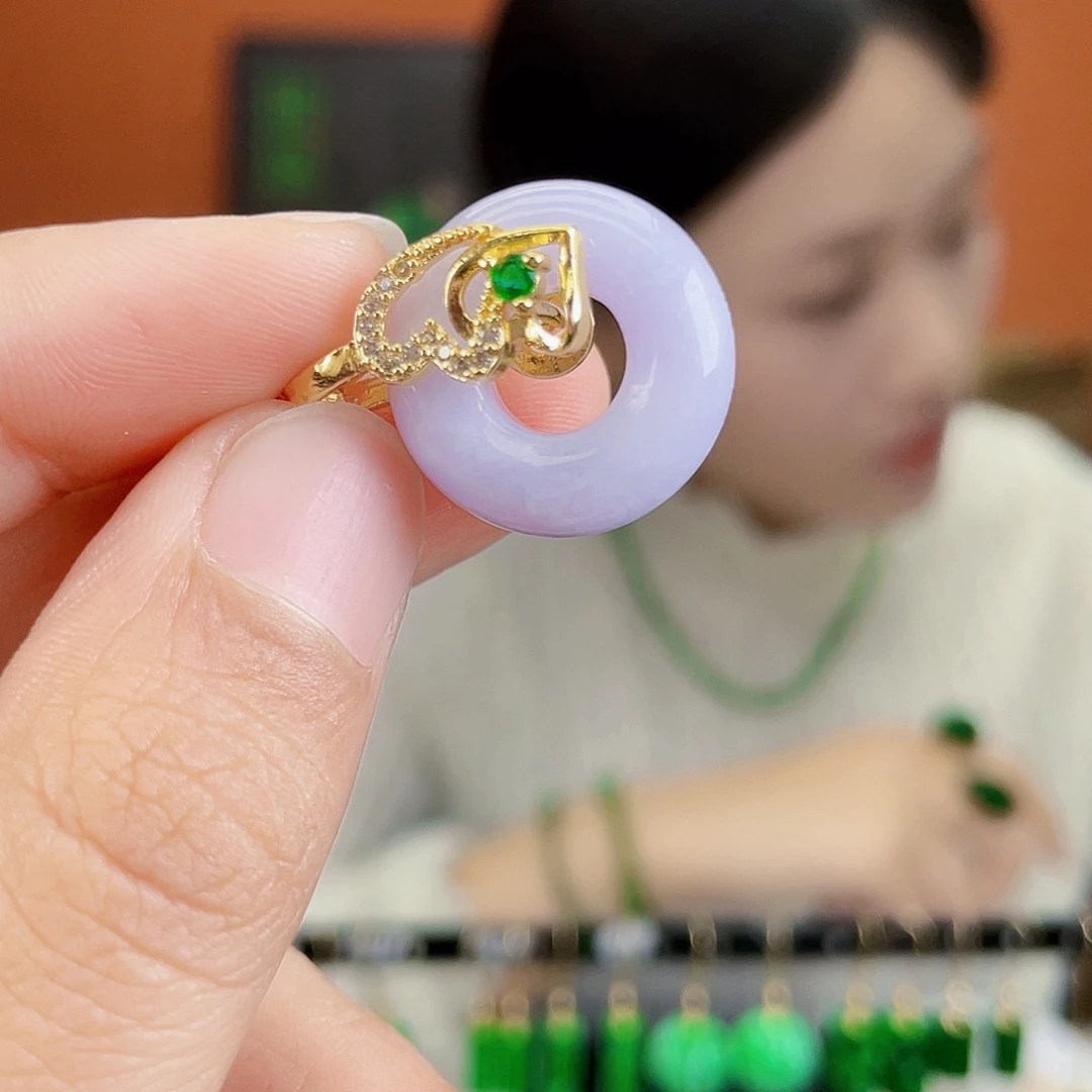 翡翠未镶嵌耳饰饰品