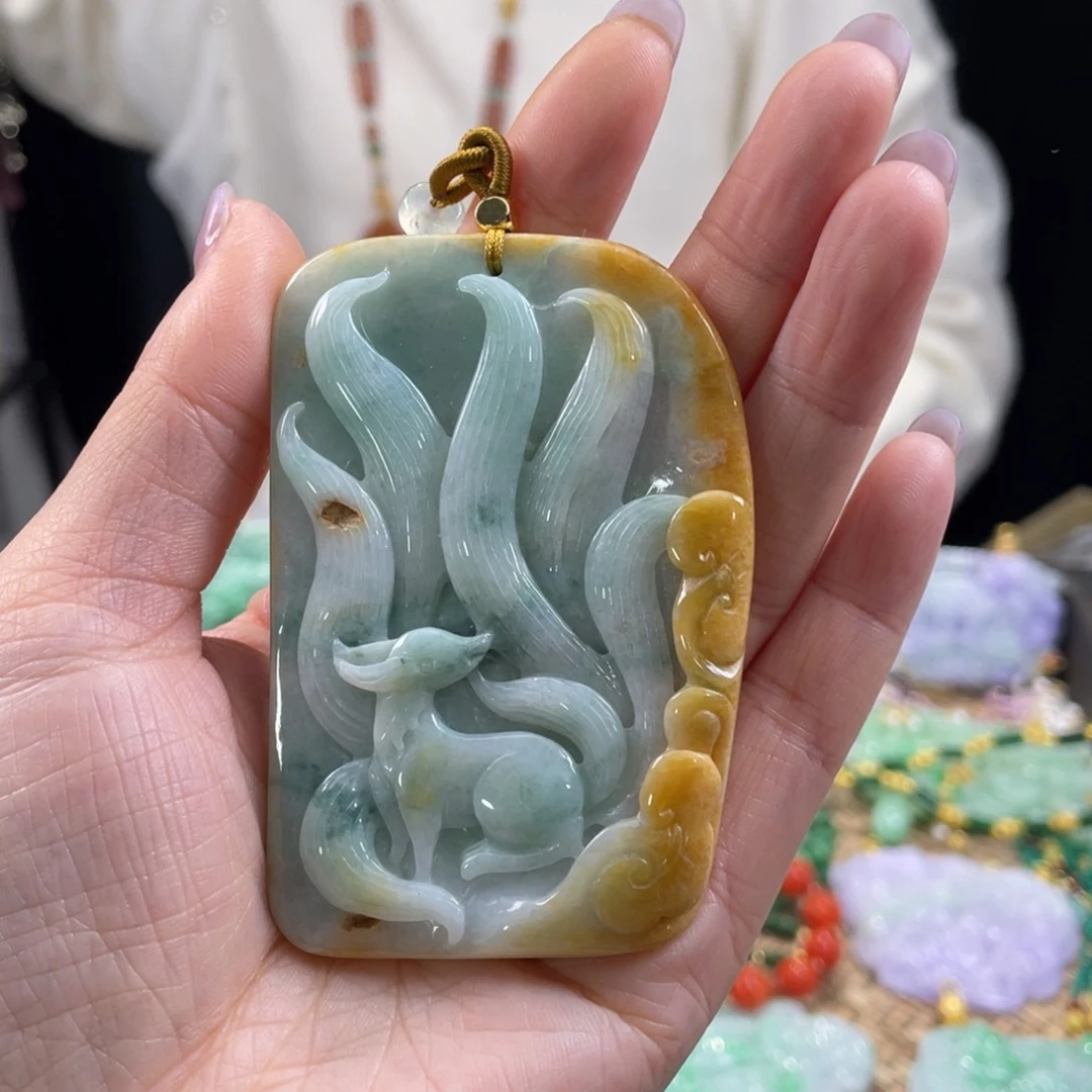 翡翠颈饰未镶嵌代编织