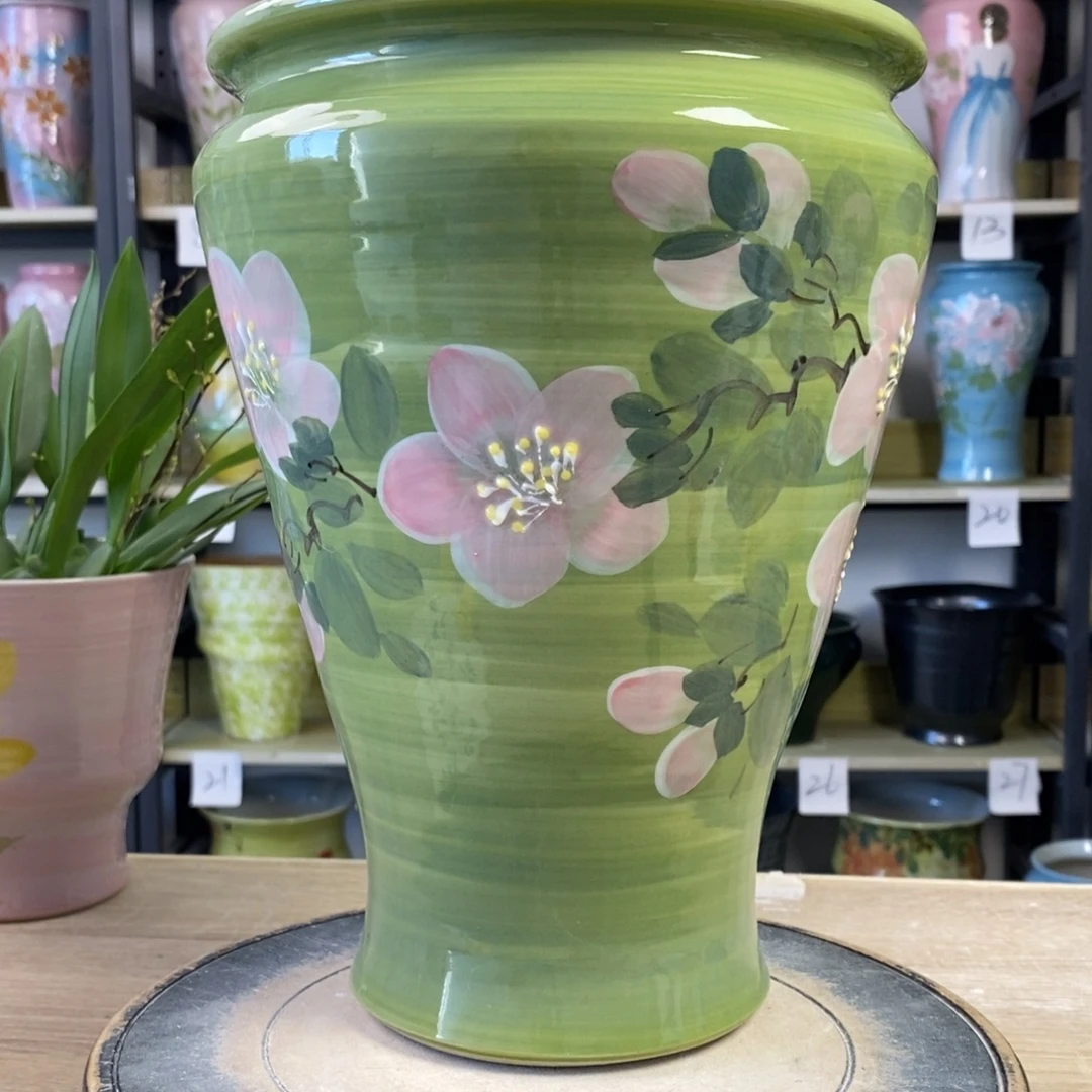 景德镇手工手绘陶瓷花盆