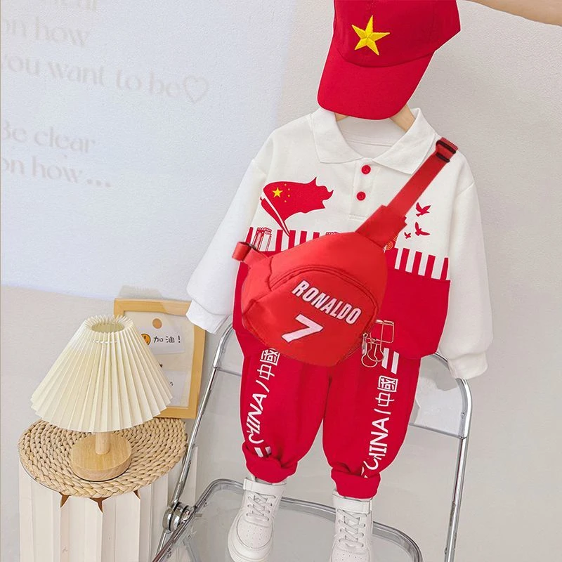宝宝男童女童2025秋季新款婴儿童装衣服帅气春秋款休闲翻领套装秋