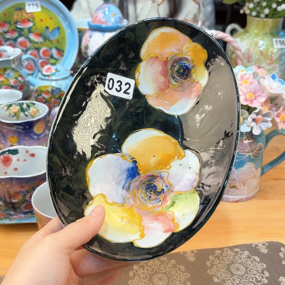 景德镇手绘高温釉下彩陶瓷茶具