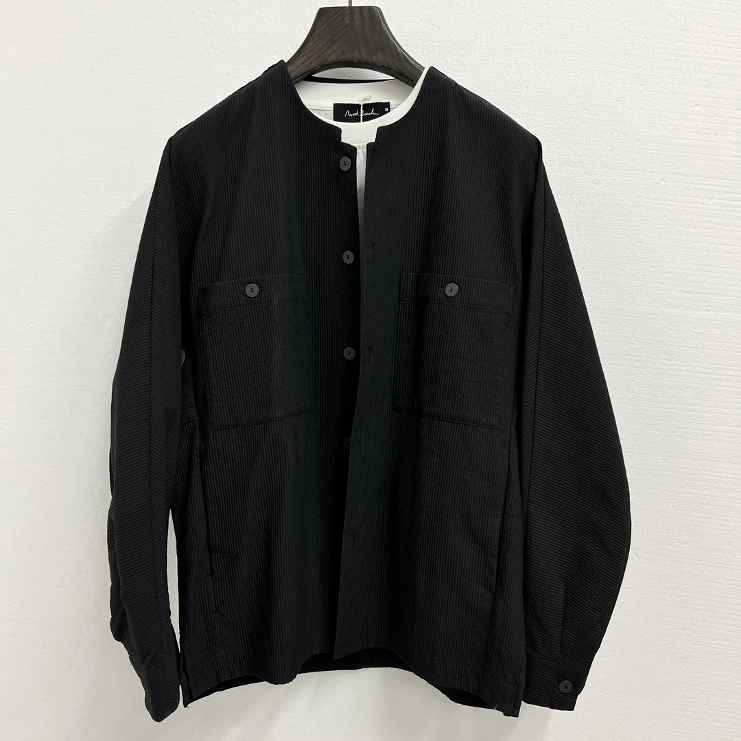 北纬三十度设计师品牌男春季新款泡泡纱休闲百搭工装衬衫BC32156Y