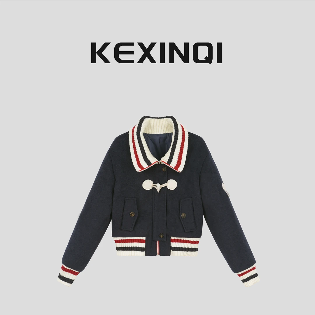 KEXIN 袖章外套 2024冬季新款百搭休闲加厚款棉服-2411XWZKX21463