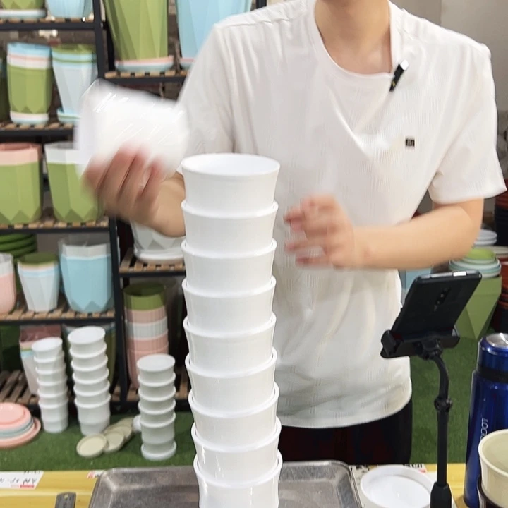 特价竹节口10高10白色带托10只
