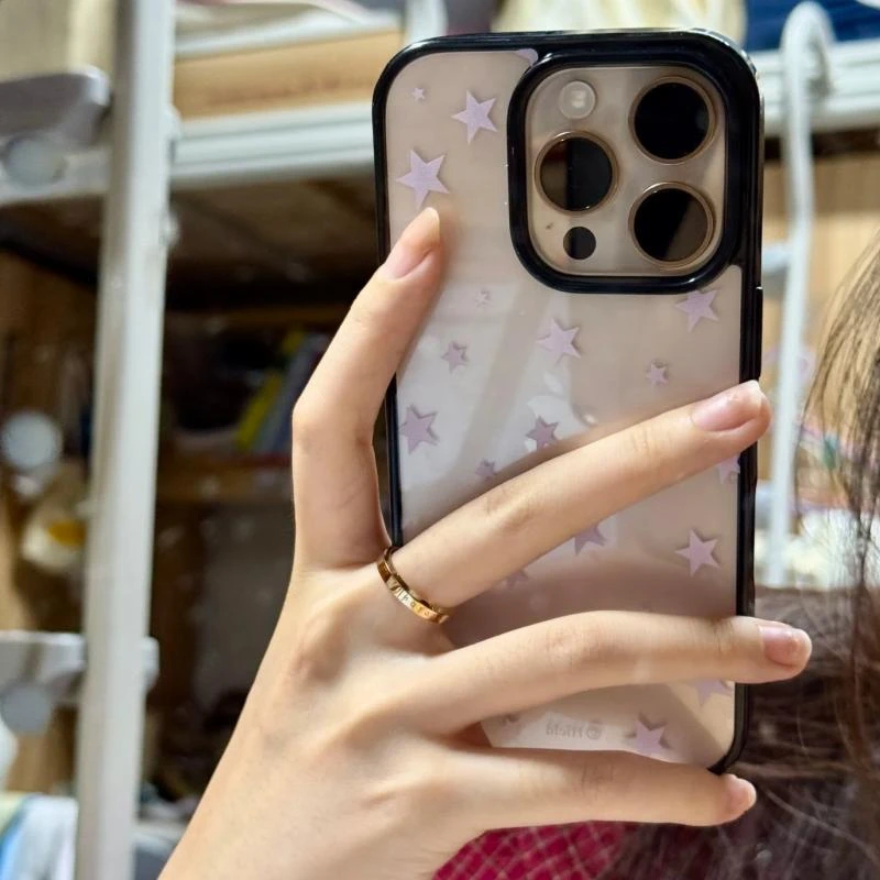 满屏粉流星适用iPhone16/15promax亚克力手机壳13/14套1211