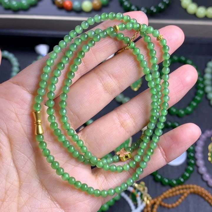 和田玉（碧玉）手链未镶嵌