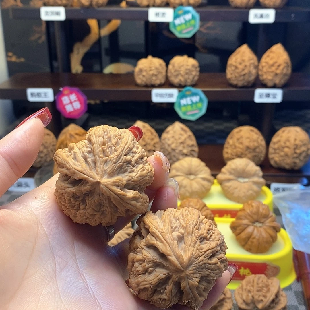 核桃把件微修白茬大粗筋对歪异形