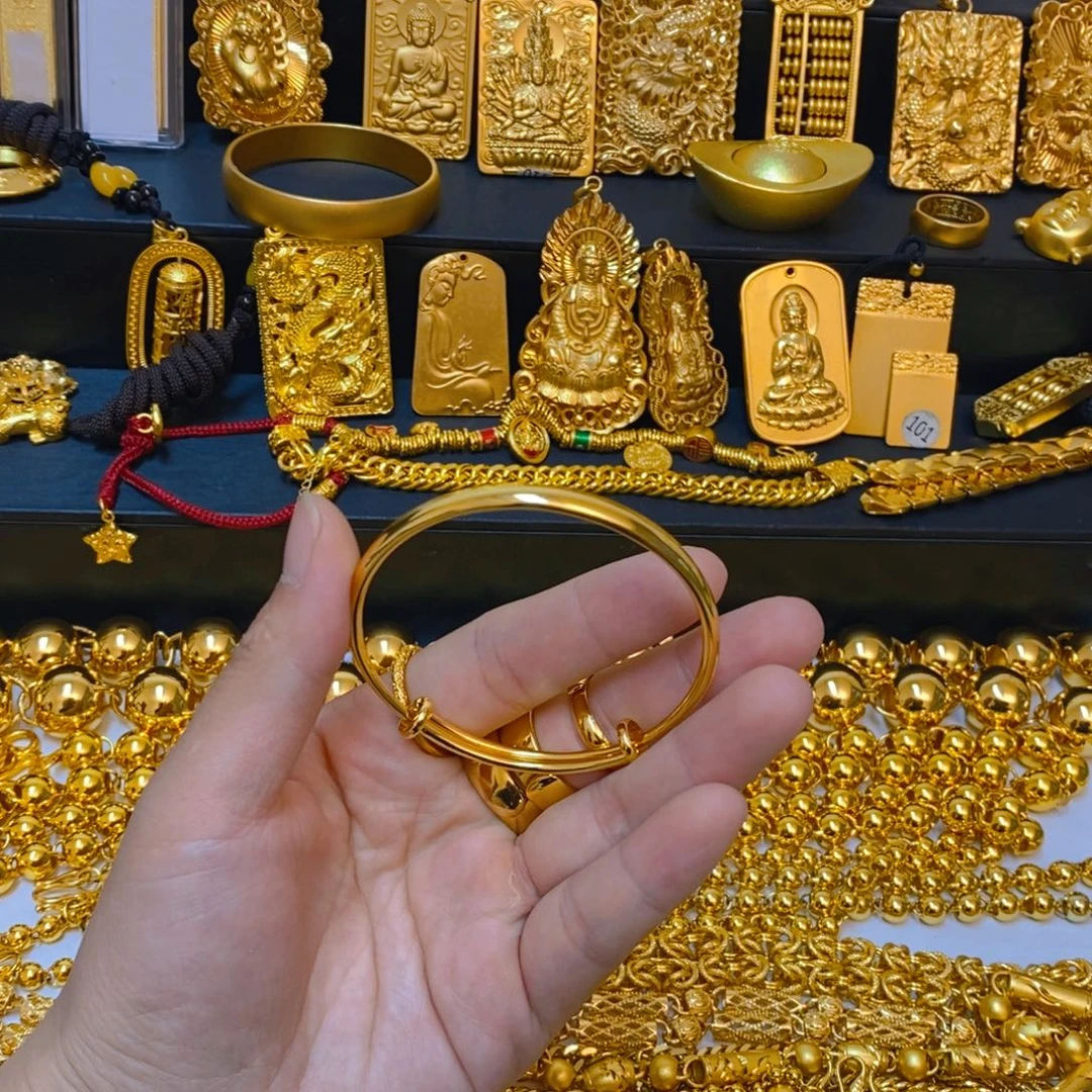 合金无合金手镯推拉亮面手镯