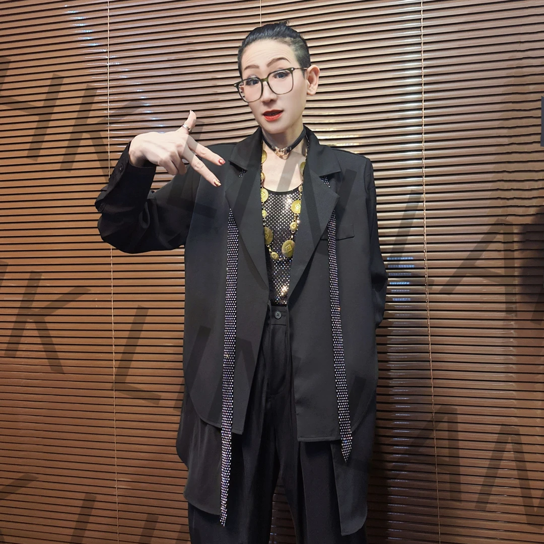 早秋款时尚休闲西服宽松纯色设计气质师西装 0056#