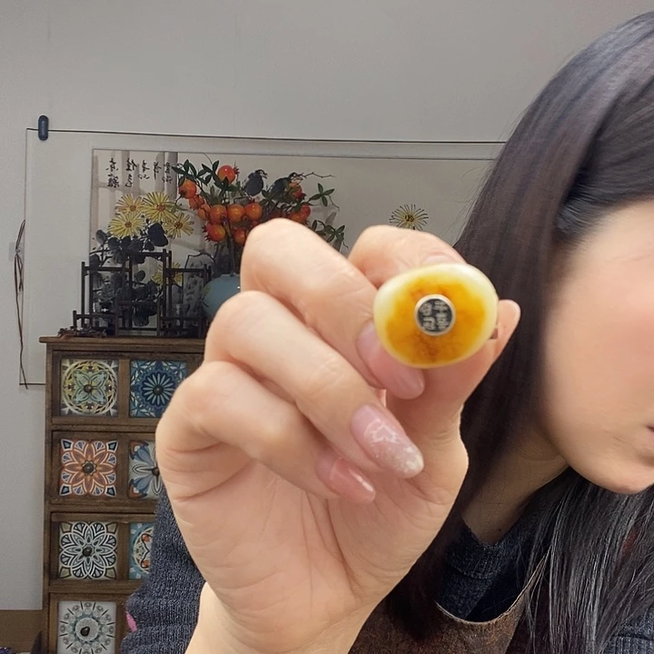 蜜蜡戒指未镶嵌戒指