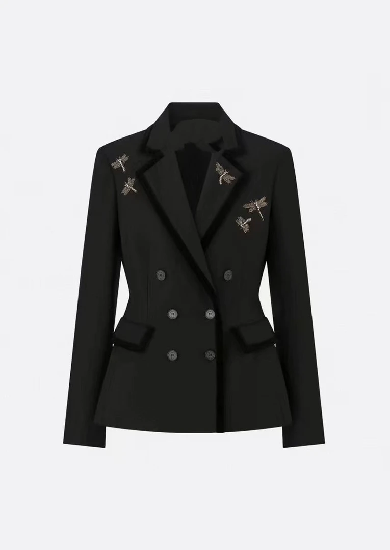 《泳秀精品》断码清蜻蜓重工西装外套上衣设计师高定款