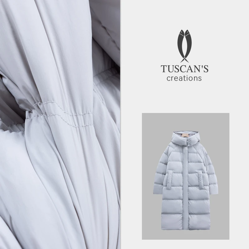 TUSCAN'S CREATIONS2025冬季新款女通勤保暖中长款羽绒服时代双鱼