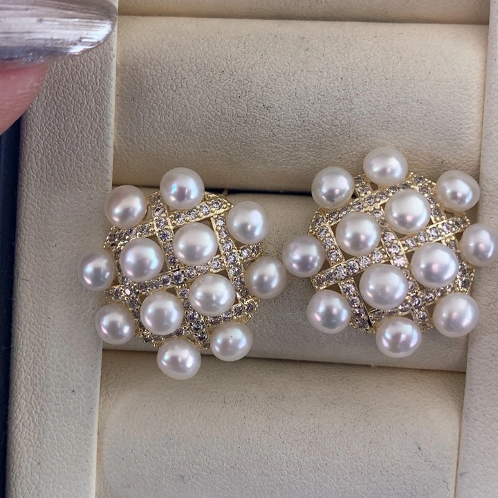 未镶嵌耳饰淡水珍珠