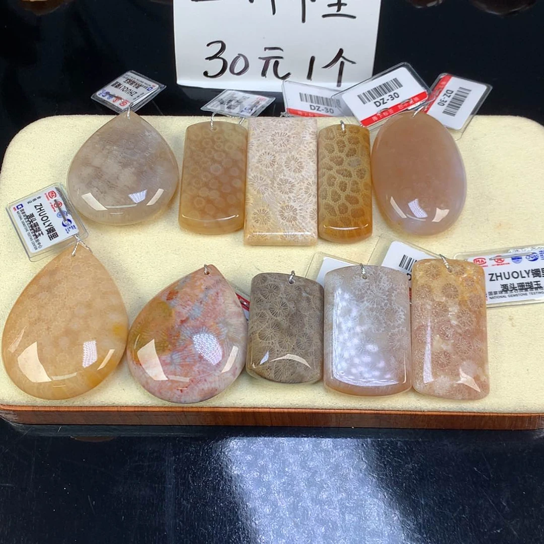 【闪购商品】颈饰未镶嵌硅化珊瑚（珊瑚玉）10号上新吊坠30米一个可挑