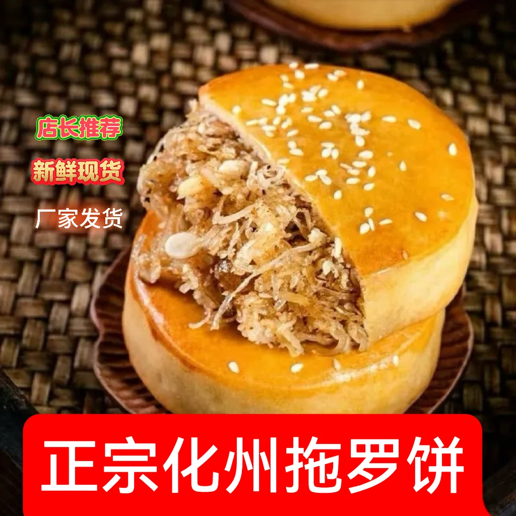 化州特产拖罗饼广东老式手工五果仁椰丝大月饼中秋传统糕点送礼盒