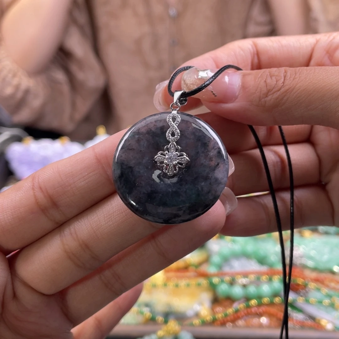 翡翠未镶嵌颈饰代编织