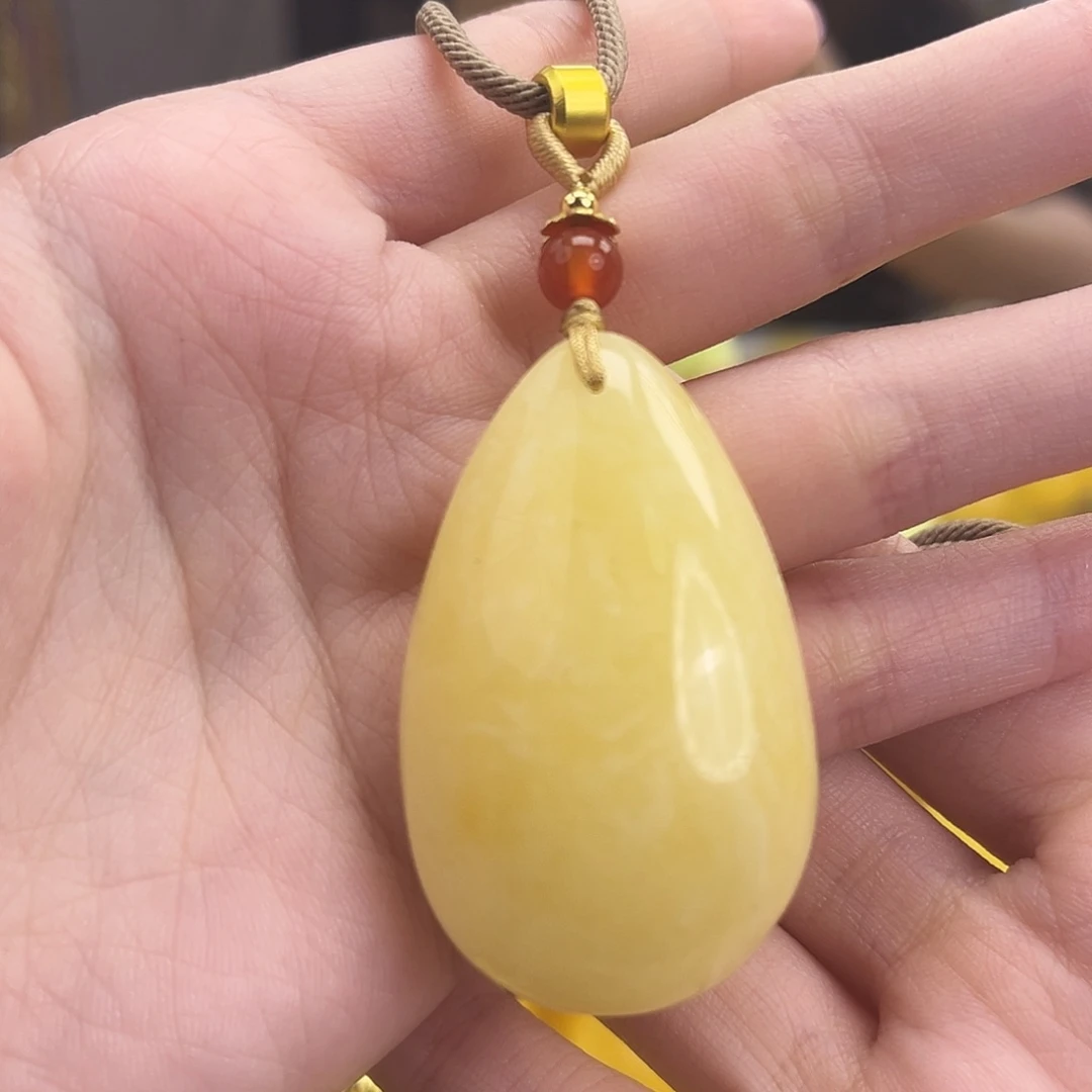 裸石琥珀未镶嵌白蜡妖花12g水滴