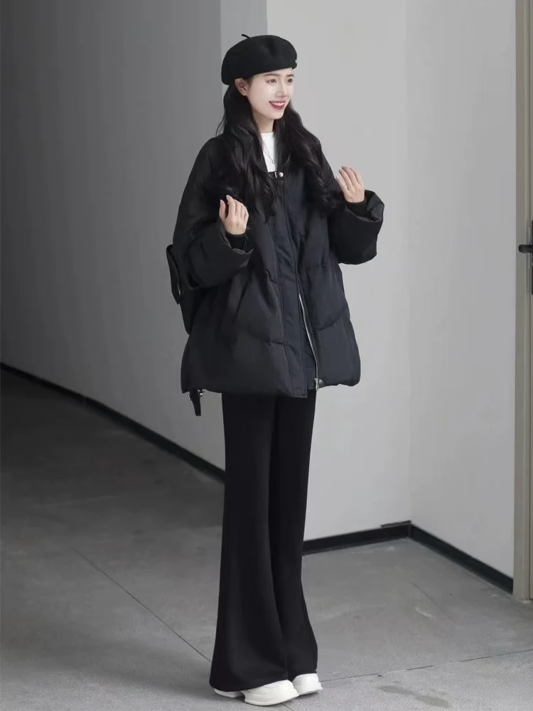 iNSL韩系冬天加厚宽松2025年新款时尚高级感短款羽绒棉服棉衣外套