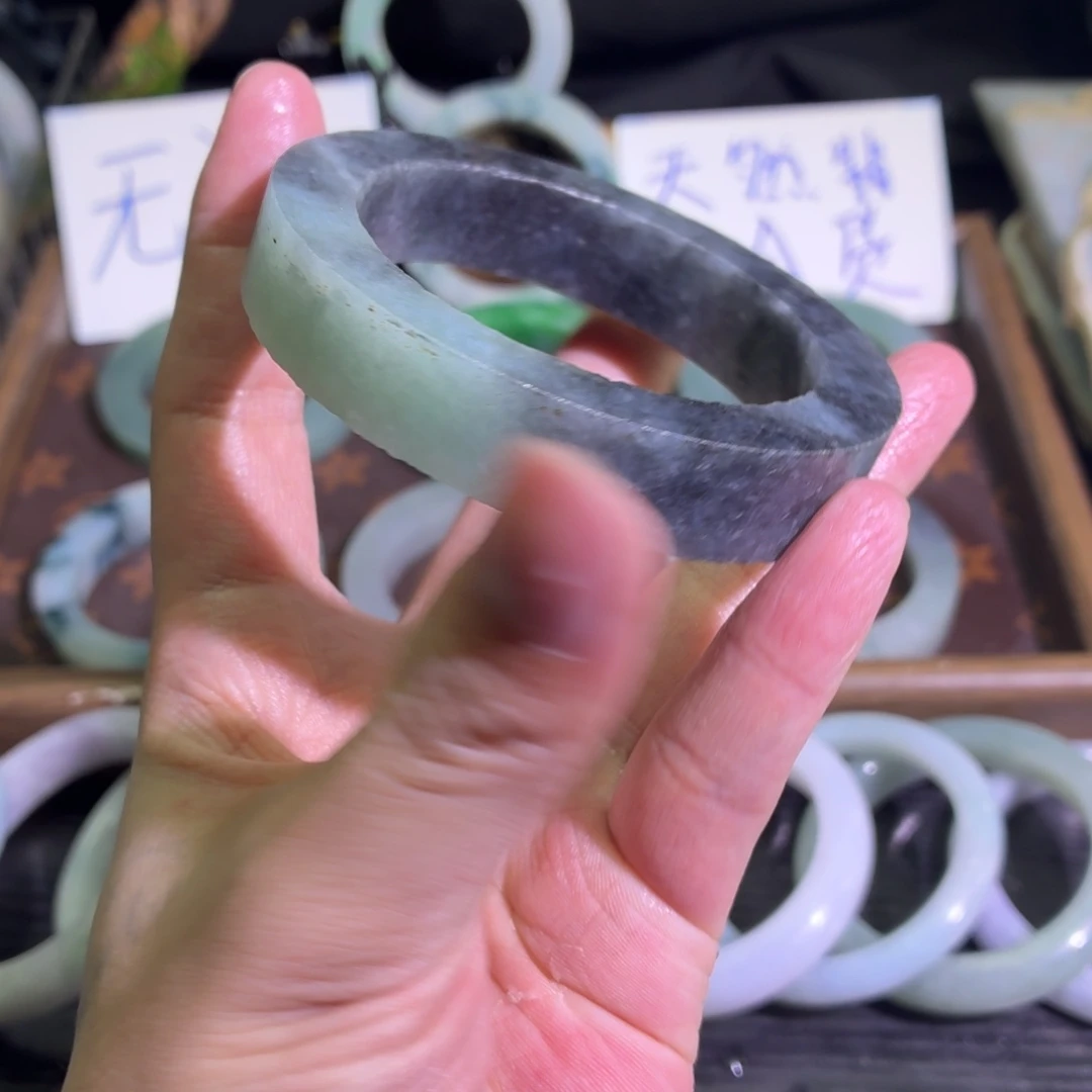 定制翡翠未镶嵌天然纹理随机，追求完美者慎拍