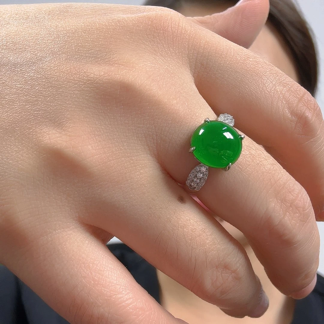 翡翠银S925镶嵌吊坠(不含链)