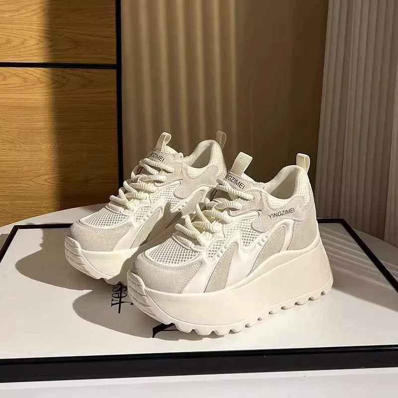 轻便老爹鞋女2025夏季季新款运动松糕厚底增高百搭内增高女鞋