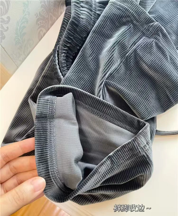 「英姿服饰」B94薄款金丝绒垂感直筒裤-445地