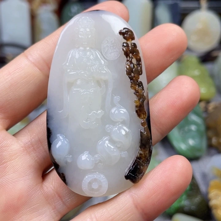 和田玉未镶嵌挂件