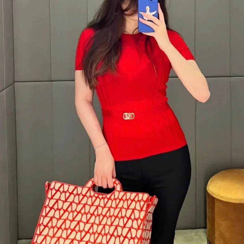 未使用 Valentino/华伦天奴 针织短袖/S码/Xsp33163