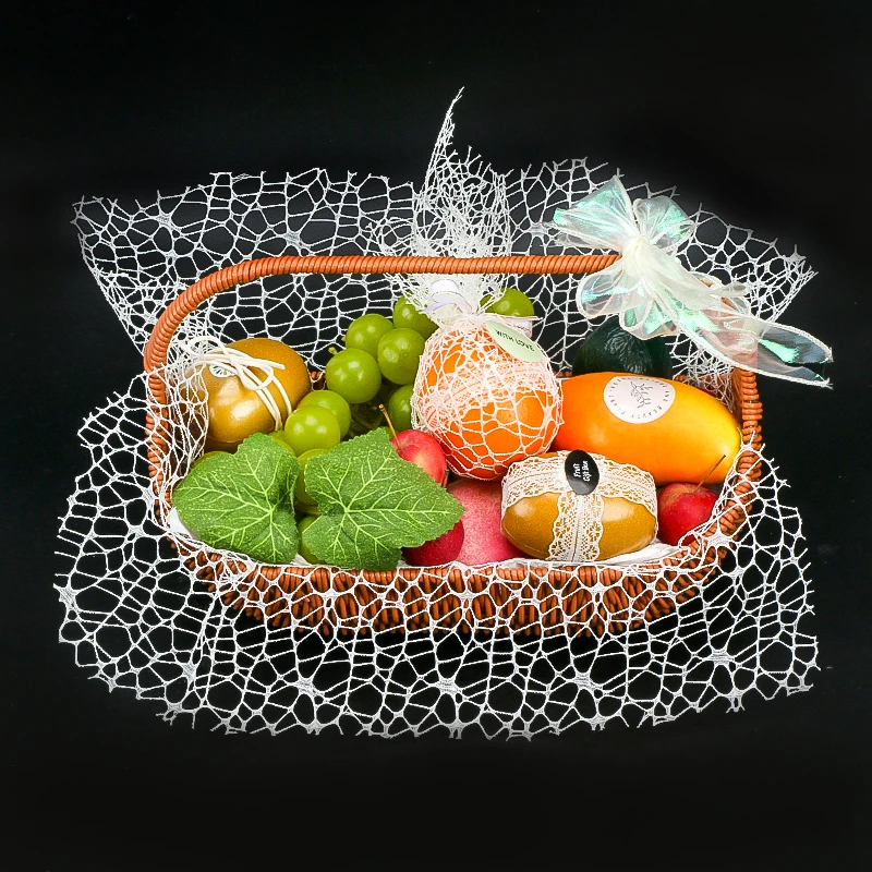 编织手提水果篮子中式田园复古半圆藤编花艺立体插花果篮椭圆空篮