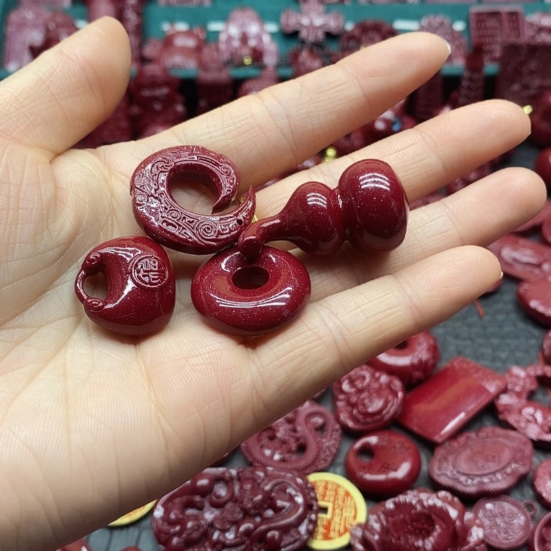 天然辰砂朱砂吊坠