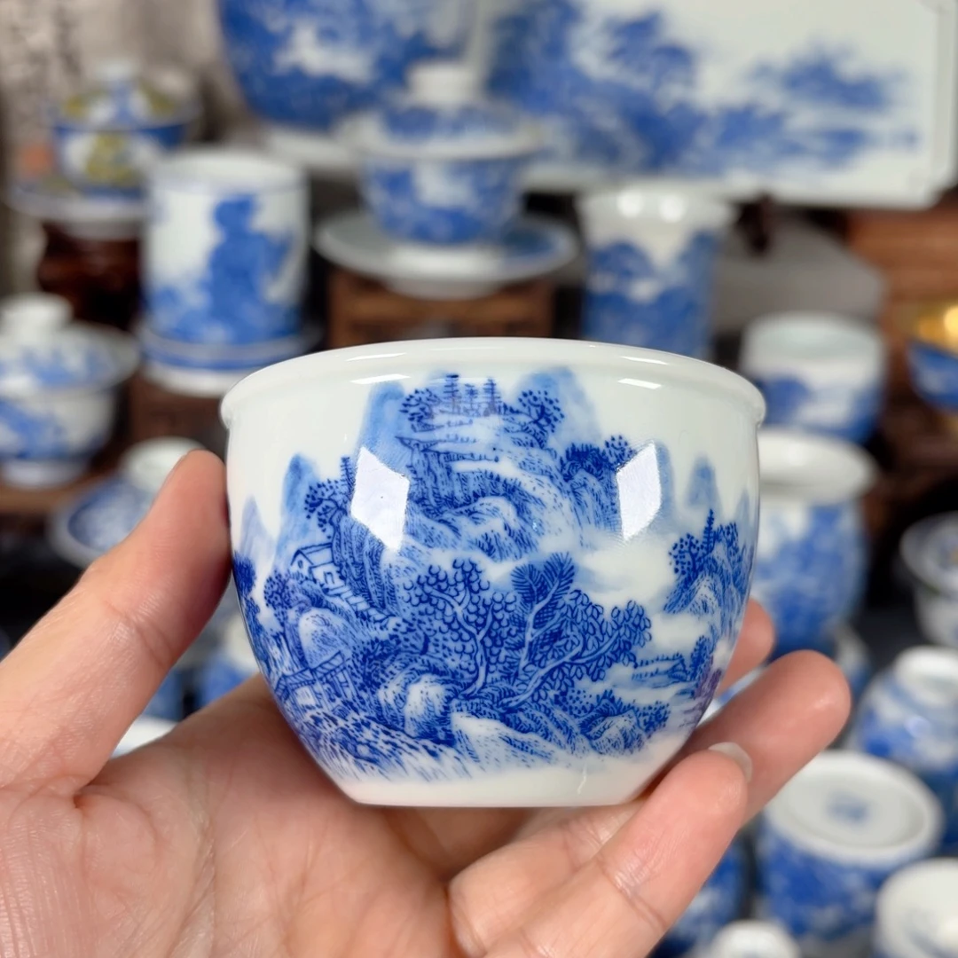 杨***光青花瓷器手绘作品陶瓷杯