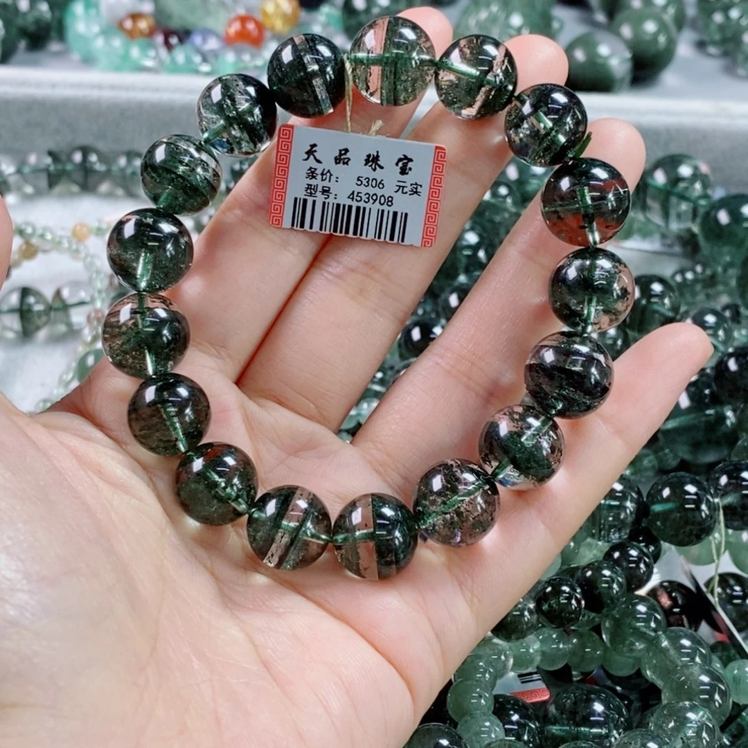 景***行未镶嵌手链水晶绿幽灵453908