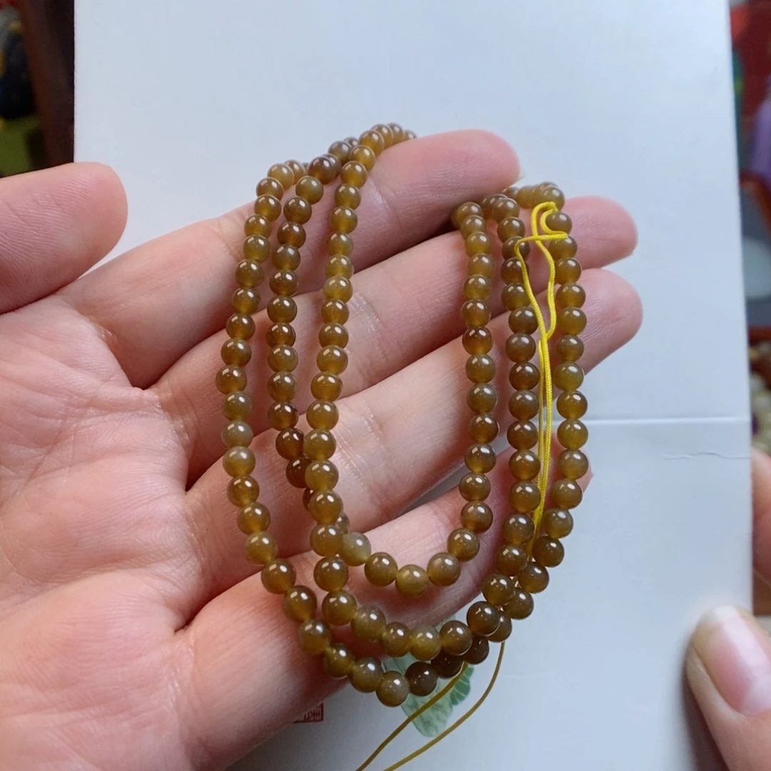 和田玉手链未镶嵌金山红糖