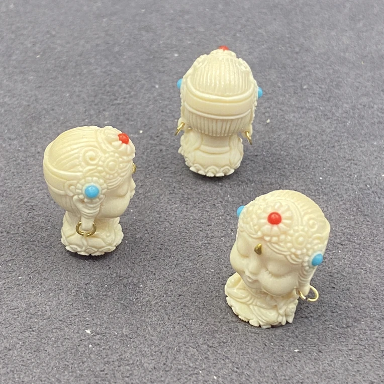 猛犸牙5A级冰料吊坠度母可爱吊坠