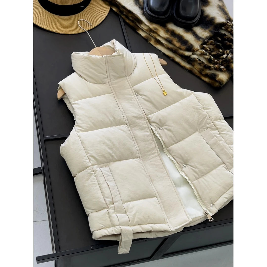 立领加厚棉服马甲女宽松百搭无袖保暖背心