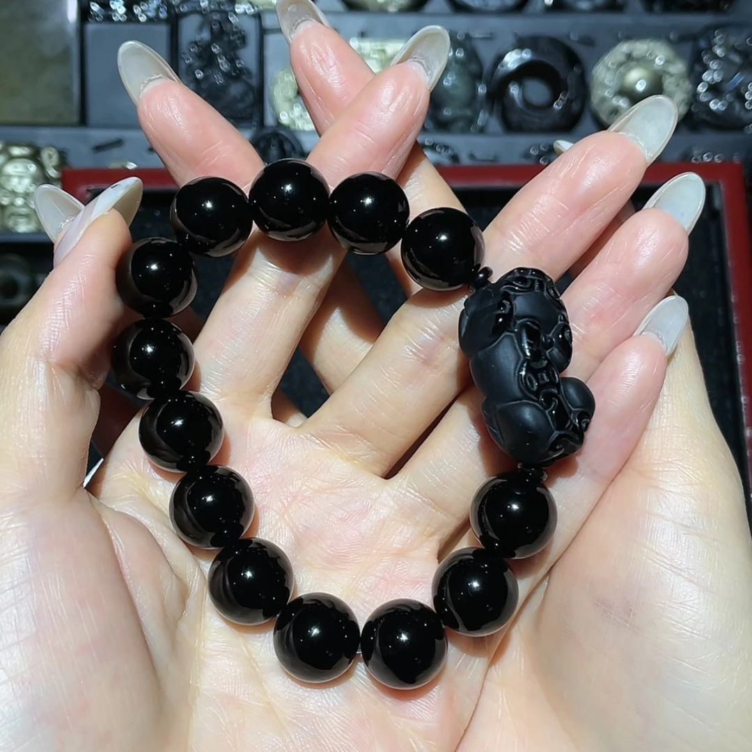 【闪购商品】未镶嵌黑曜岩手链无****)