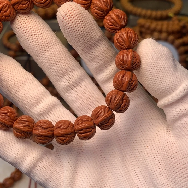 M****手串桃核秦岭龙纹