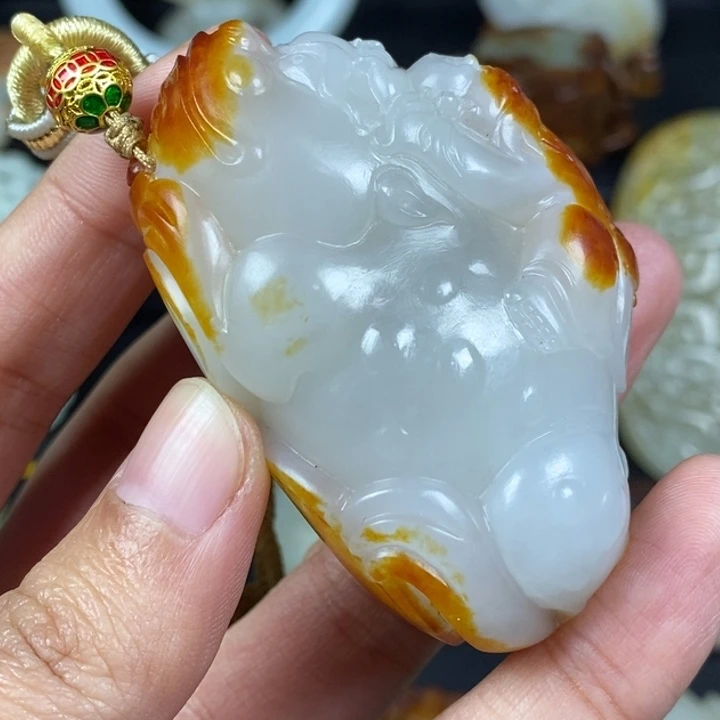 未镶嵌和田玉挂件明*