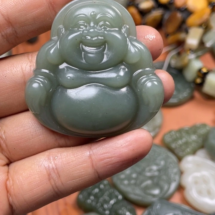 和田玉未镶嵌珠宝半成品渡*