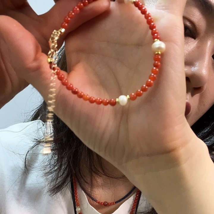 玛瑙/玉髓颈饰合金