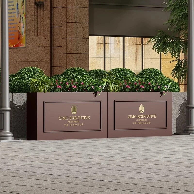 户外不锈钢花箱室外种植箱花槽外摆广场售楼部商业街组合花坛树池