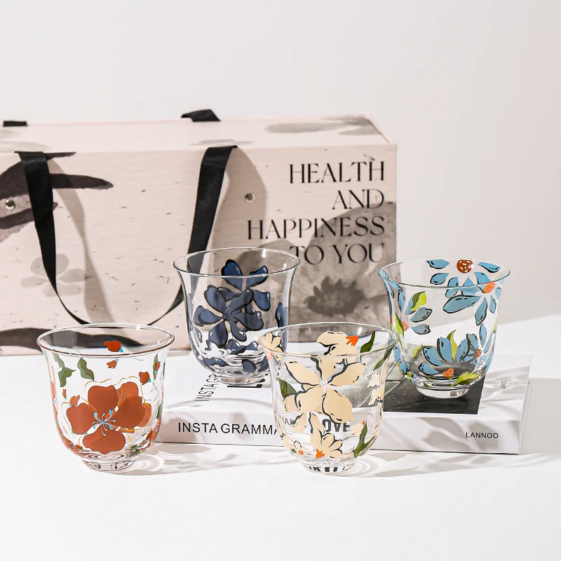 川岛屋玻璃杯茶杯套装家用喝水杯子女生高颜值咖啡杯新婚结婚礼物