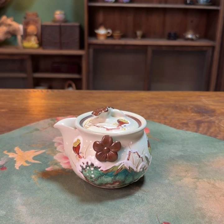 柴烧纯手工手绘陶瓷