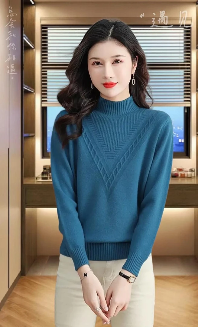 保暖常规款厚款保暖发热毛衣常规短款上衣长袖秋冬