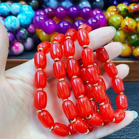 手饰玛瑙未镶嵌鸽血红